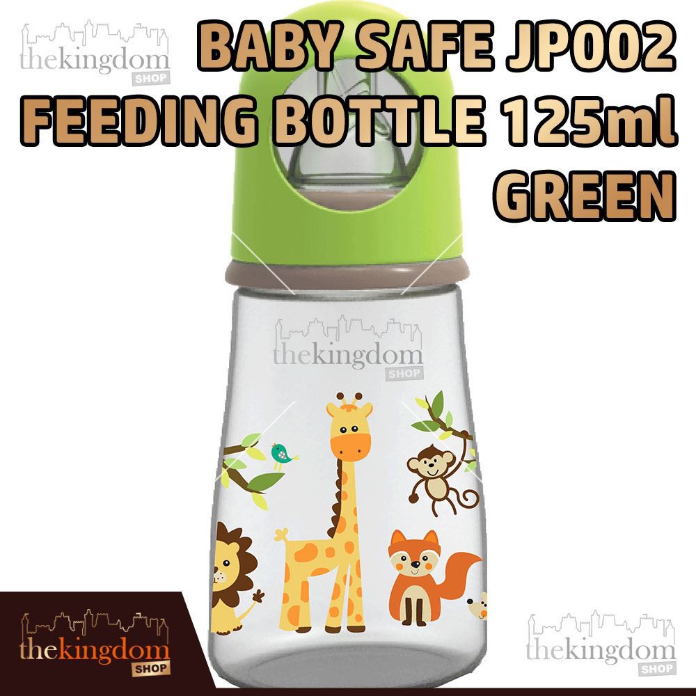 BabySafe JP 002 Botol Susu Anak Bayi 125ml Hijau Jerapah Giraffe