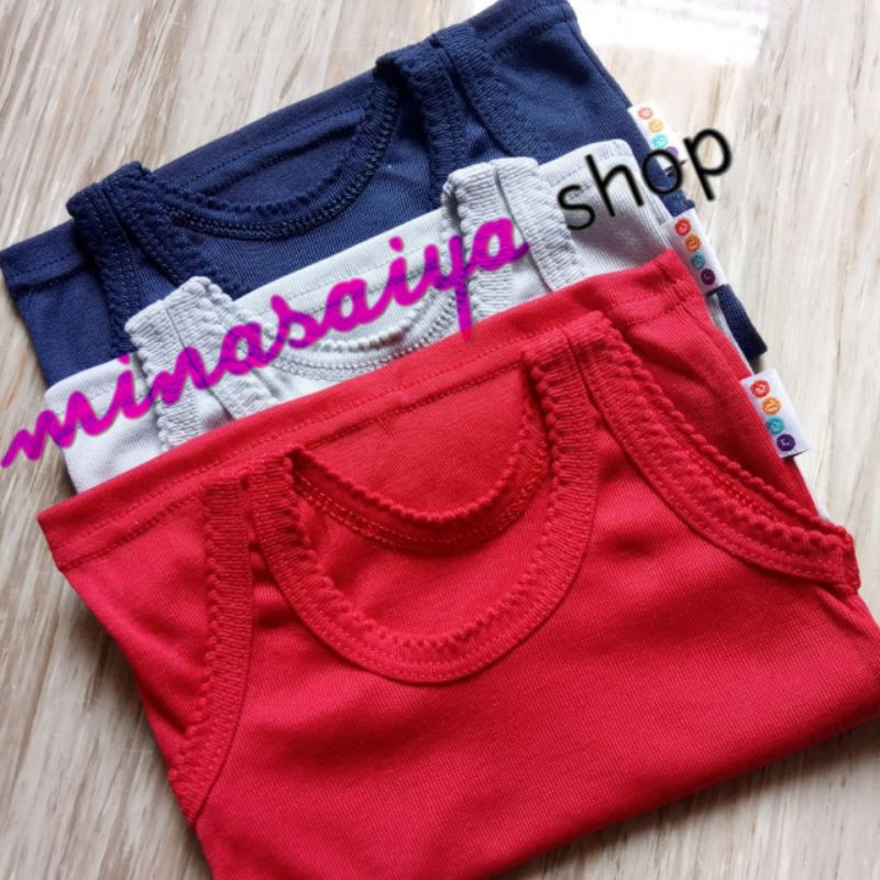 RENE 6 pcs Kaos Dalam / Singlet Bayi SNI Seri Warna Uk. S - L