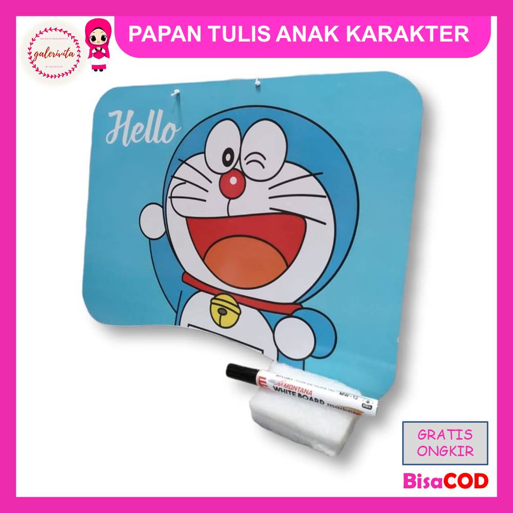 

Papan Tulis Karakter / White Board Free Spidol Dan Penghapus / Papan Tulis Anak Motif Karakter