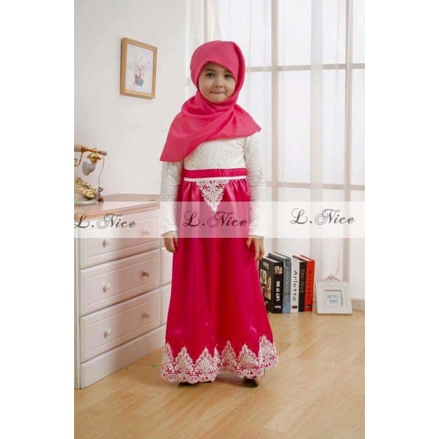 SALE 60% Gamis Anak Brukat