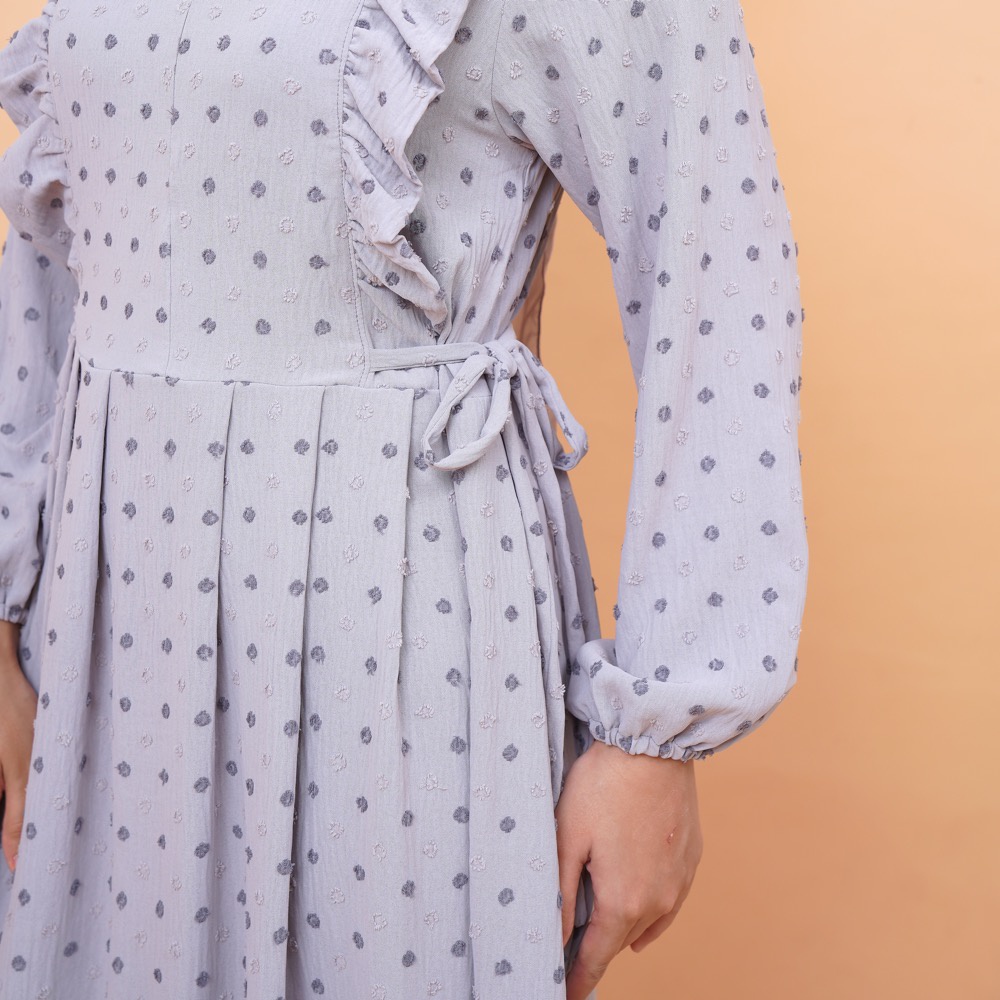 Rosaline midi dress crincle uragiri dan rayon premium orlin dress looklike haideeorlin