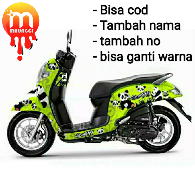 Decal scoopy fi 2020 full body Striping motor scoopy full motif Sticker motor variasi Stiker scoopy