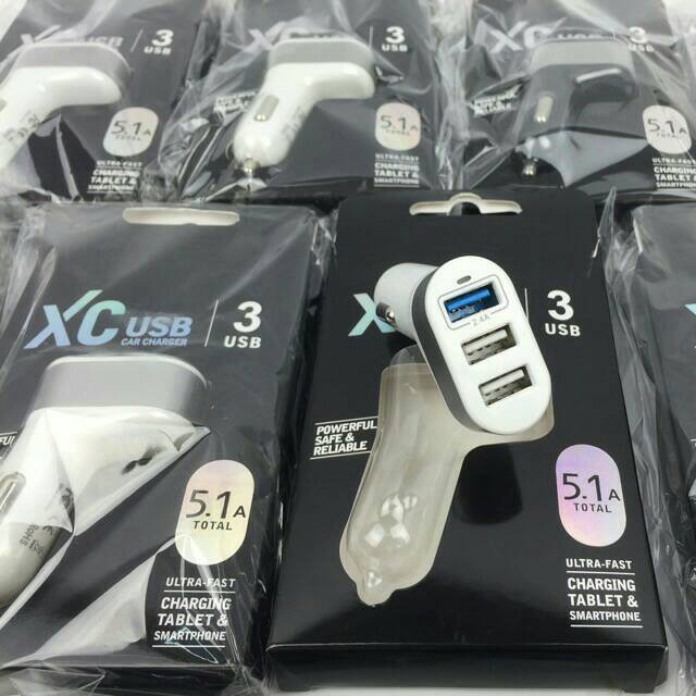 Charger Car 3 USB XC 5.1A - Fast Charging in the Car!