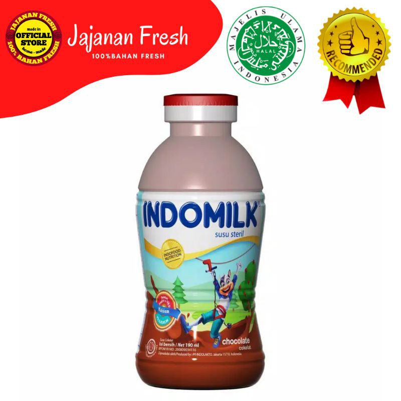 

Susu Indomilk Botol Rasa Coklat Stroberi Vanilla dan Melon 190ml