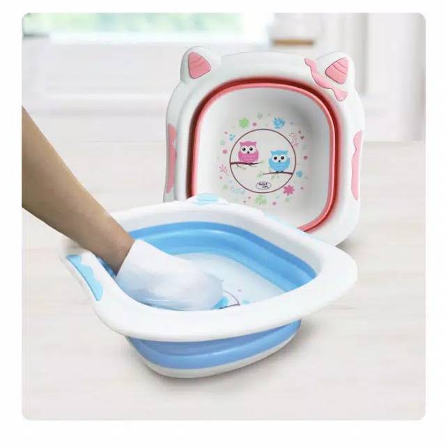 Foldable wash basin baby safe / wadah air untuk membasuh si kecil