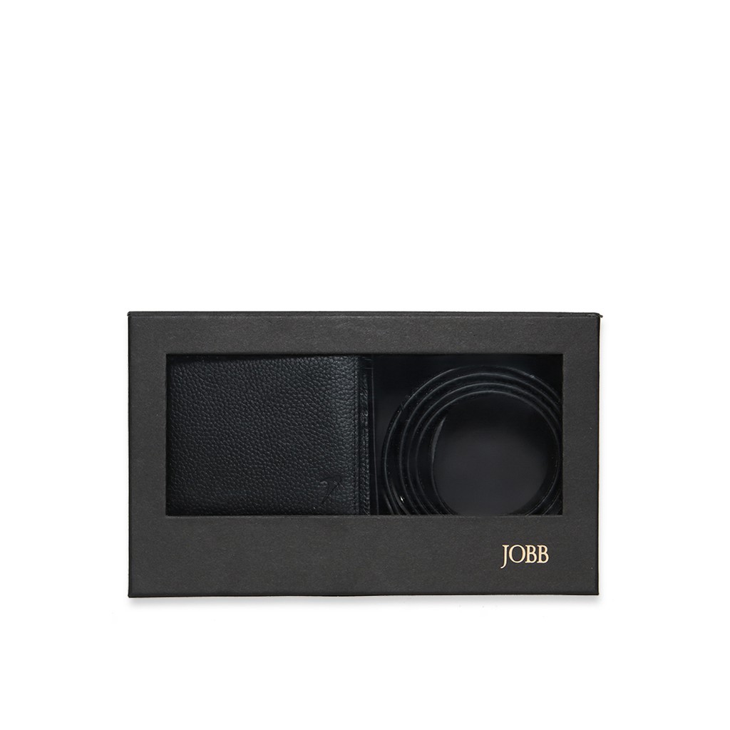 JOBB HAZEN SET DOMPET + IKAT PINGGANG - HITAM