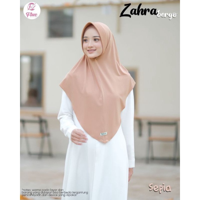 Bergo Zahra Fauz hijab //hijab instan //  bergo // khimar daily
