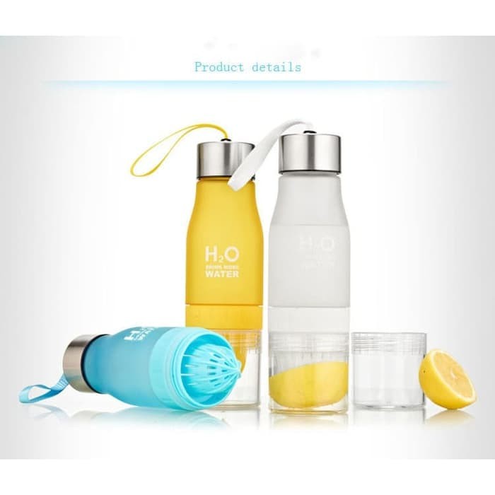 [500gr] LT - [ H20 ] INFUSED WATER BOTTLE 650 ml Murah Unik Botol Minum