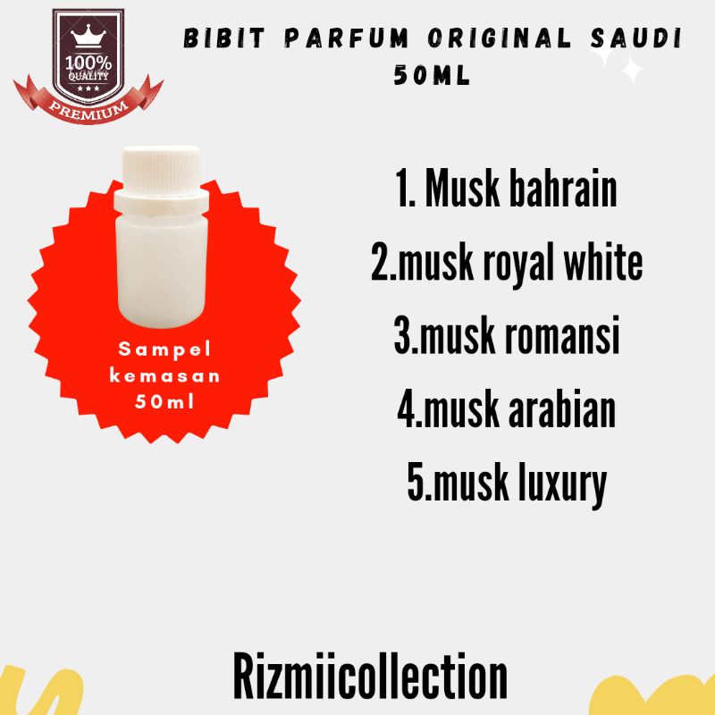 kemasan 50ml/ Bibit parfum arab / parfum sholat / non alkohol