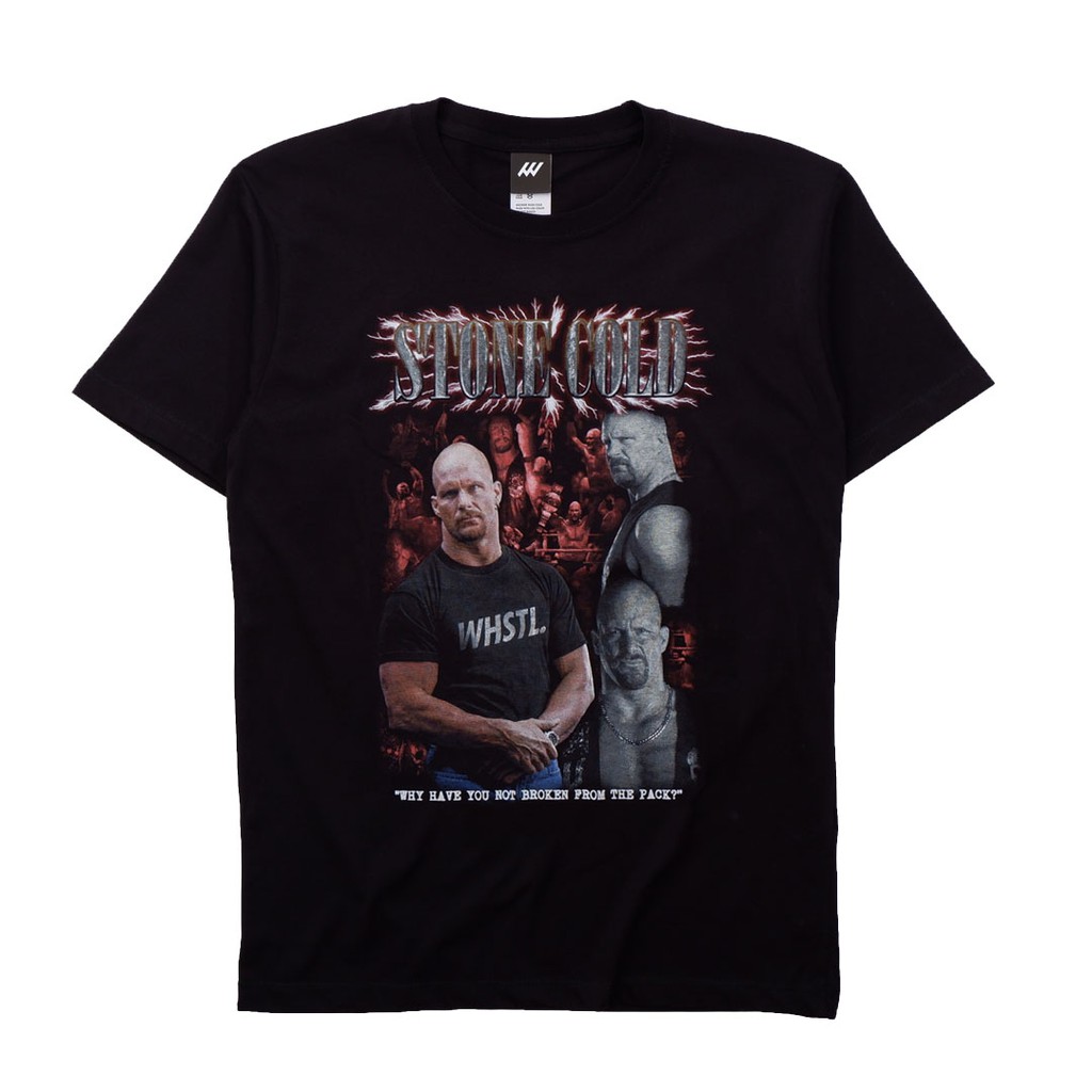 WHSTL. Kaos - Stone Cold - Black Kaos Pria