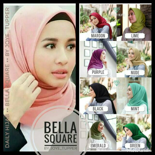 Inspirasi 24 Jilbab Bella Square Warna Mocca  Warna  Jilbab