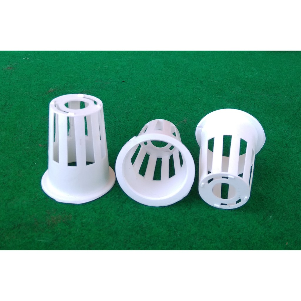 Netpot Hidroponik Lubang Samping Diameter 7 cm Warna Putih Wadah Tanam