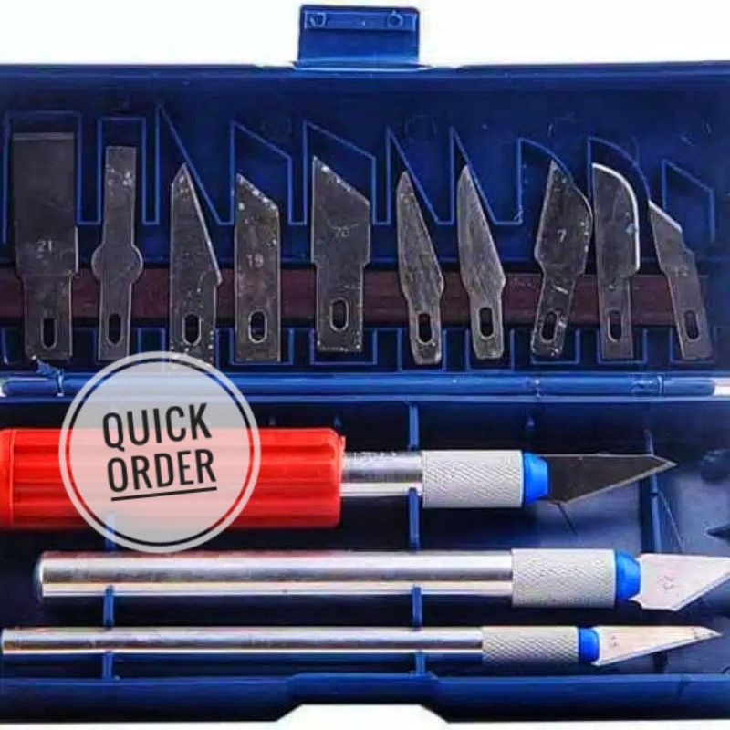 

Pisau Ukir Pen Cutter Set Cutting Pena Sticker Potong Knife Set Craft Pemotong Kertas Reparasi Elektronik Karya Seni Box Biru 13 in 1 Stiker Complete Paket Palet