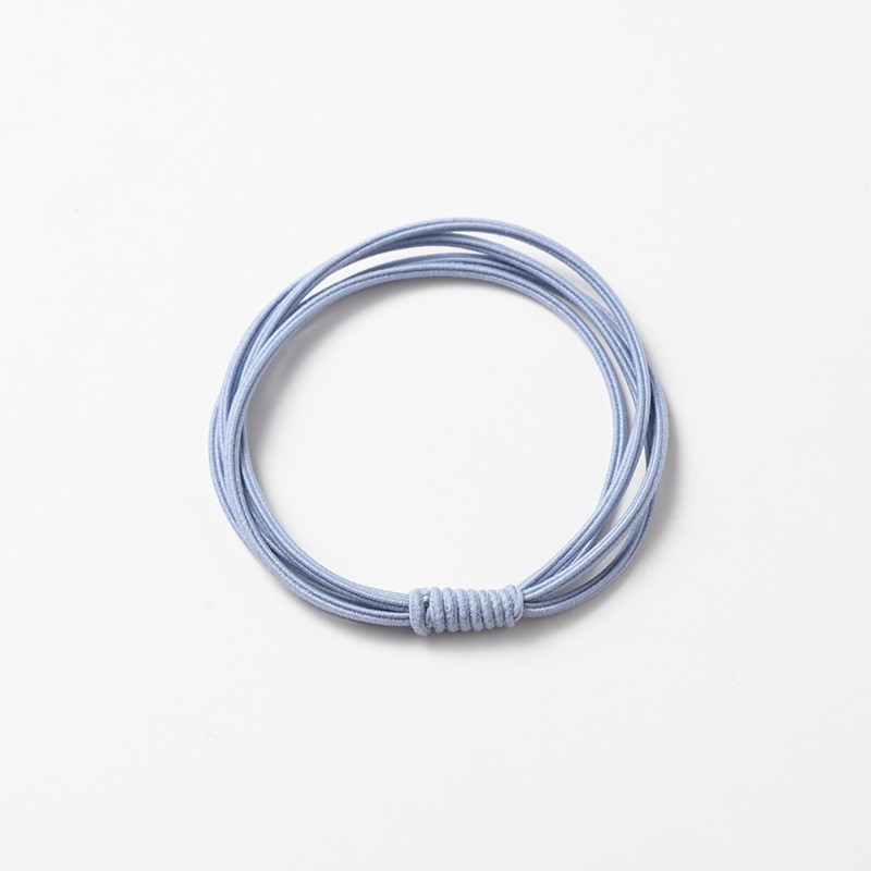 OSM - F885 (1PCS) Ikat Rambut Polos / Kuncir Rambut Fashion / Karet Rambut Wanita / Aksesoris Rambut-Biru