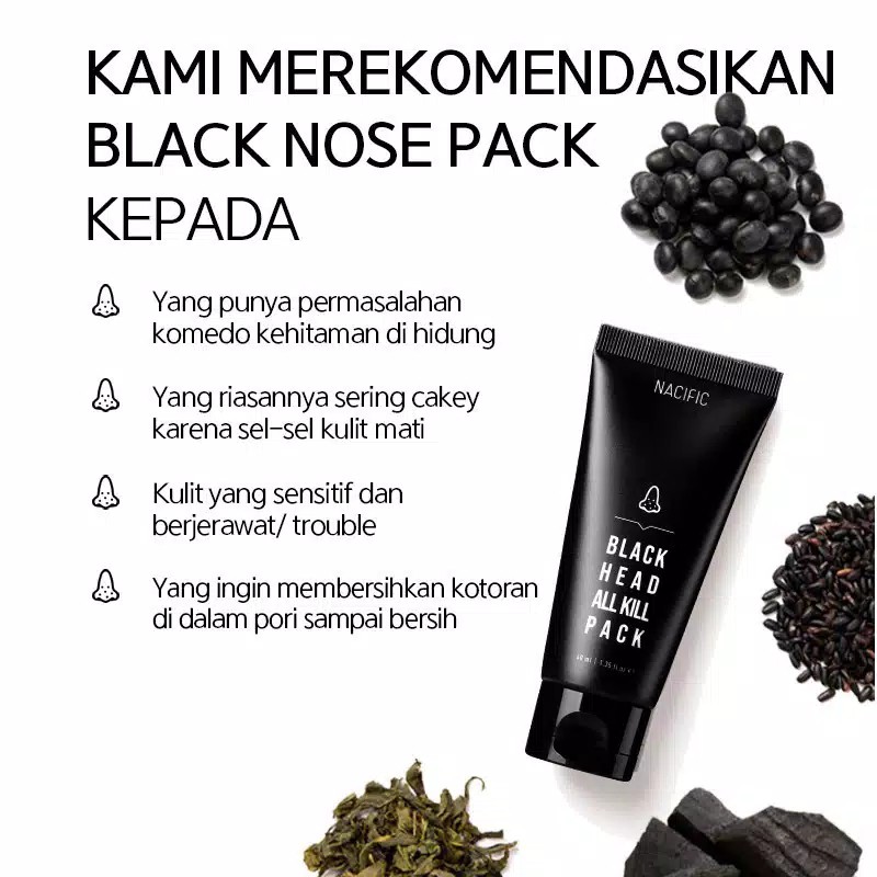 nacific blackhead all kill pack Original pembersih komedo share jar/full