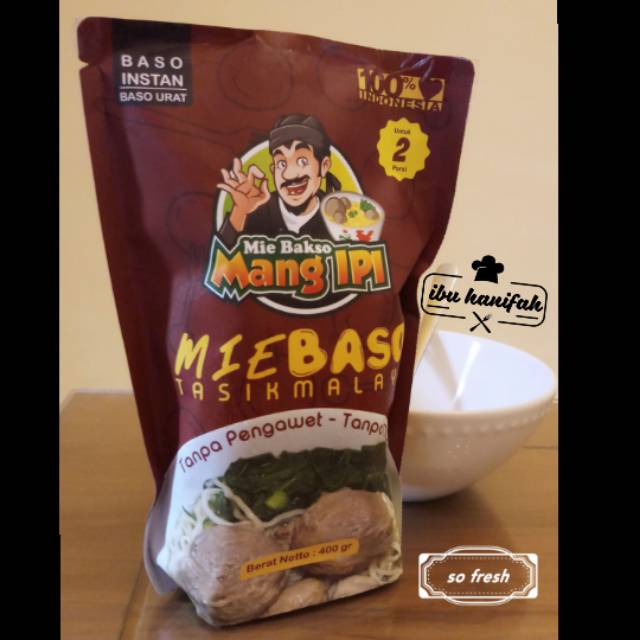 

Mie Baso instant mix urat(Tanpa pengawet & MSG)