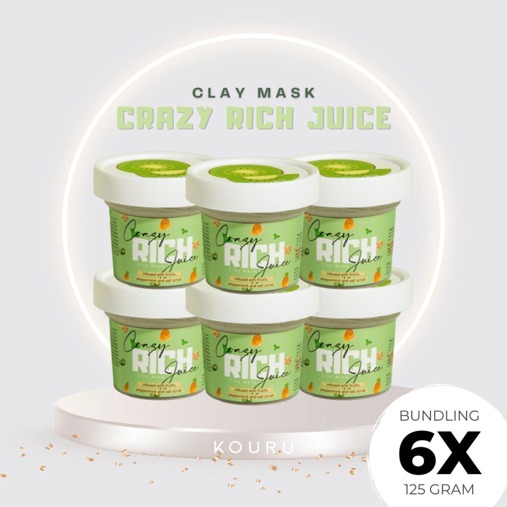 KOURU Bundling 6pcs Kouru Crazy Rich Juice Clay Mask 100g