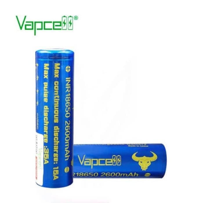 Vapcell 2600mAh 35A 18650 Battery Batrai Baterai Vape ORIGINAL