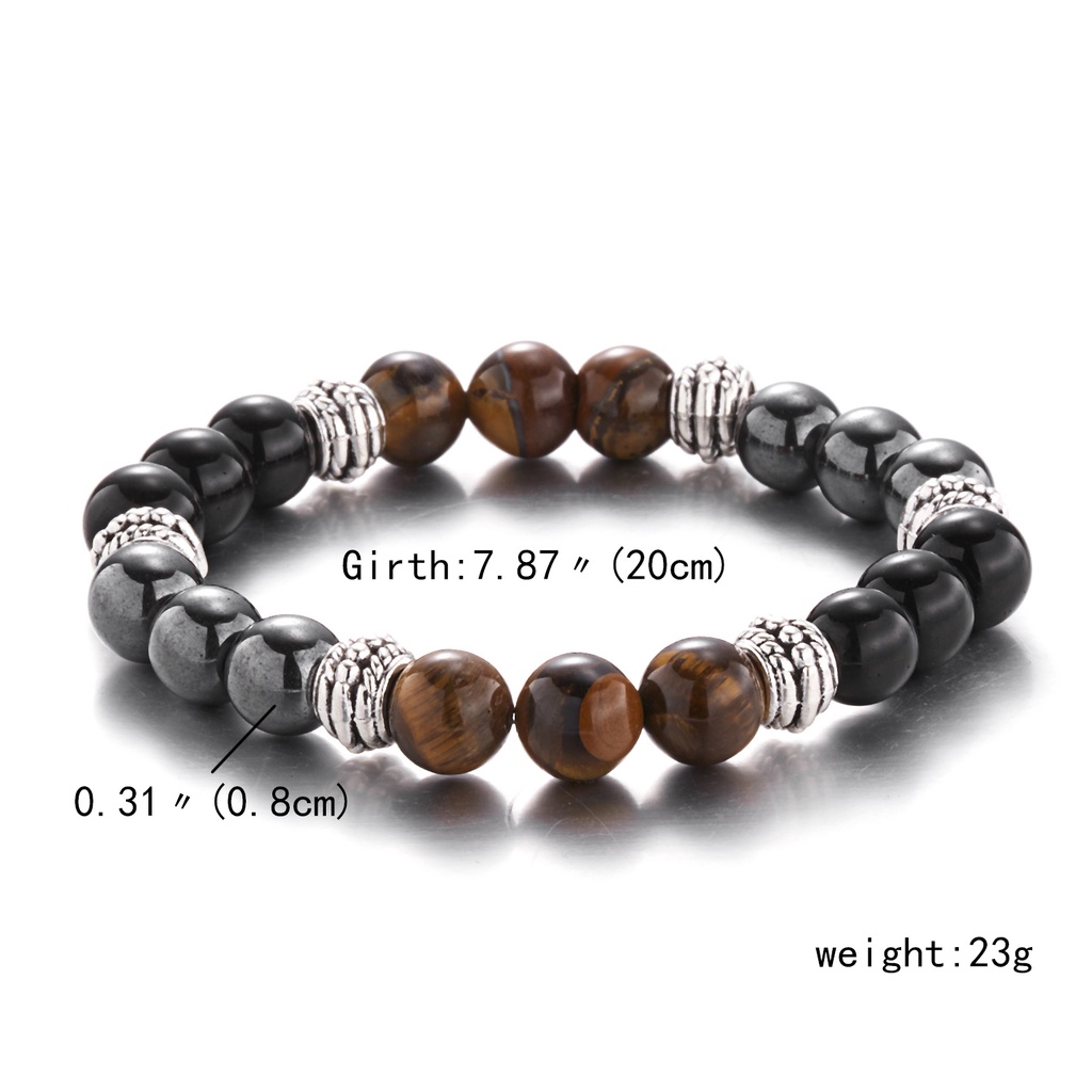 31 styles of tiger's eye stone black gallstone magnet magnetic men's and women's bracelets magnetic therapy health beaded health bracelets