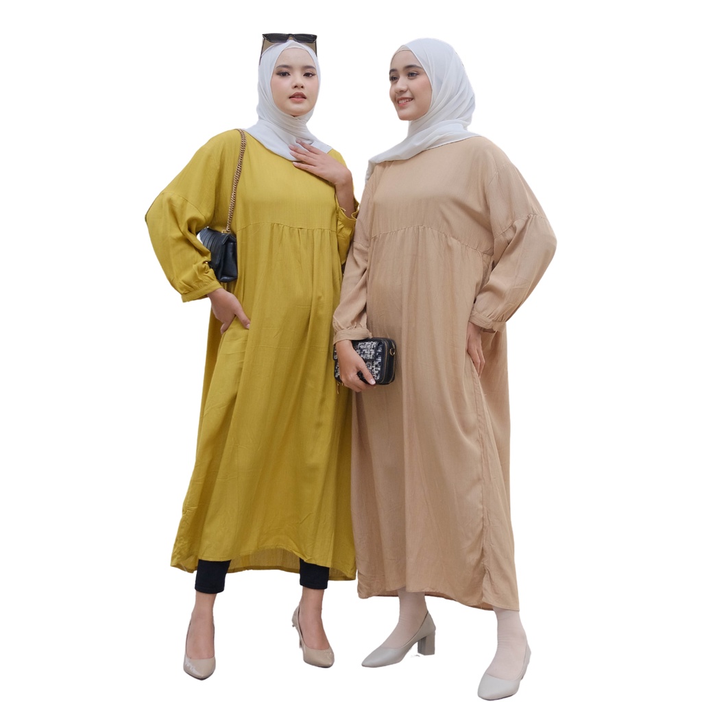 Wilda Midy Dress Midi Rayon Airflow Premium