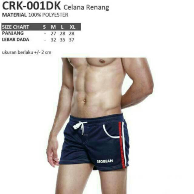 Celana renang pria sporty dongker