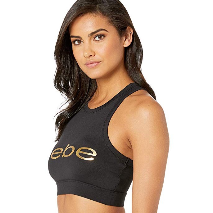 READY! Bebe Bra Sport Crop Top Logo With Pad Import Original