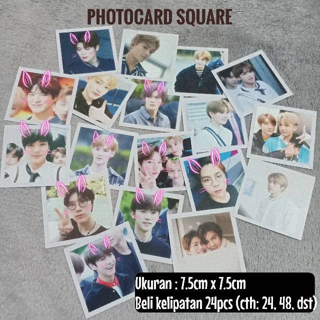 CETAK FOTO - CETAK PHOTOCARD SQUARE 7,5 X 7,5 CM WATERPROOF