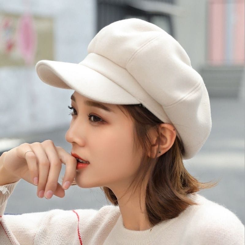 Topi Pria Wanita NewsBoy Cap Apolo Polos Dewasa Model Terbaru Kekinian Unisex Import Premium Termura