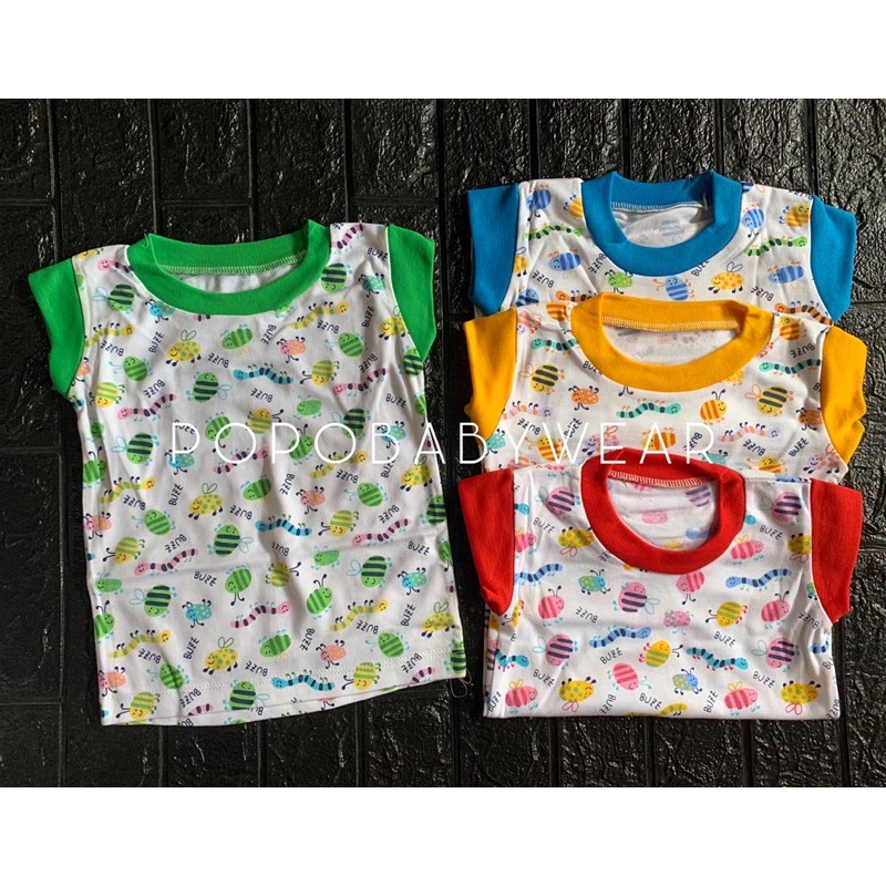 Kaos Setali/Oblong Bayi/Anak Motif Putih YLIN (SNI/1pcs)