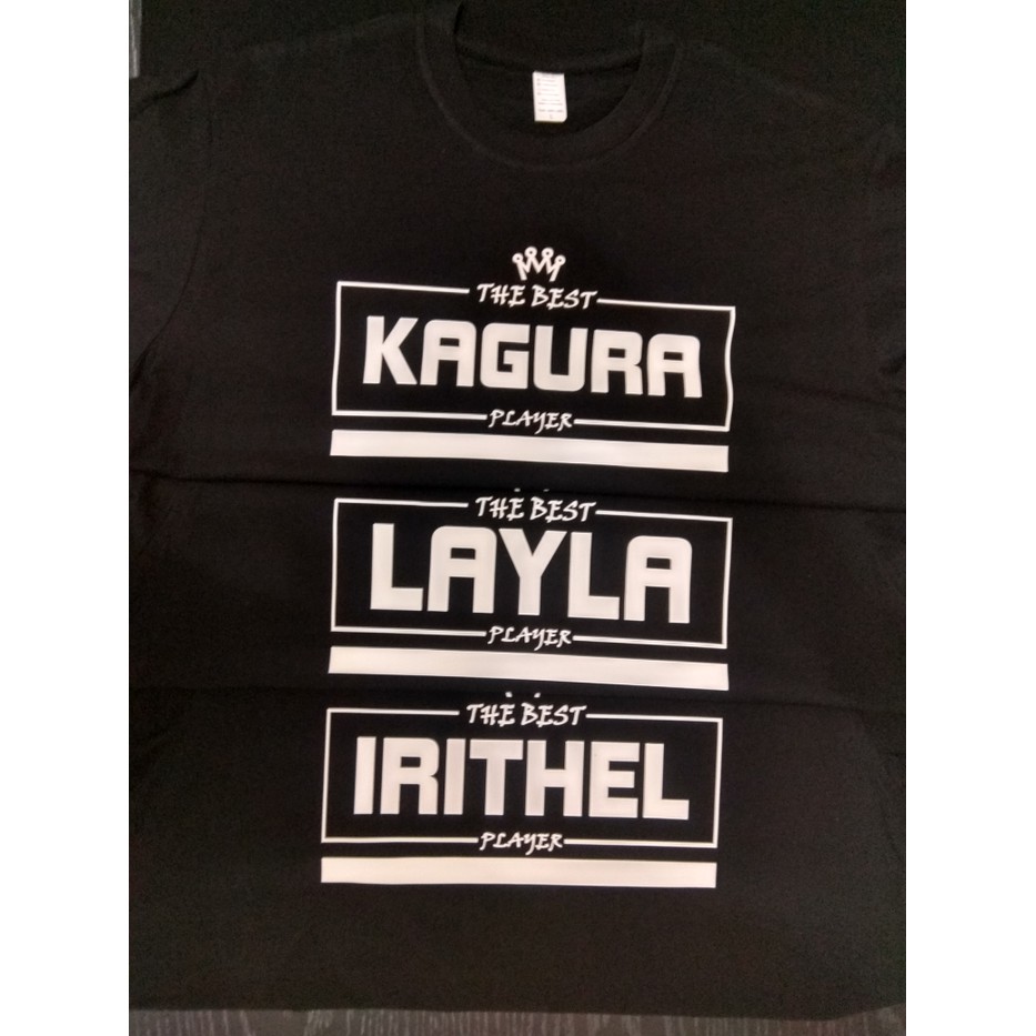 Baju Kaos Promo | Kaos Combed 30S The Best Kagura Layla Irithel Player ML Mobile Legends