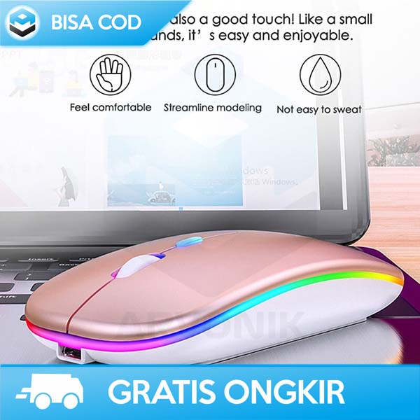 WIRELESS MOUSE 2.4 GHZ OPTICAL RECHARGEABLE PLUG N PLAY BY YINDIAO A2