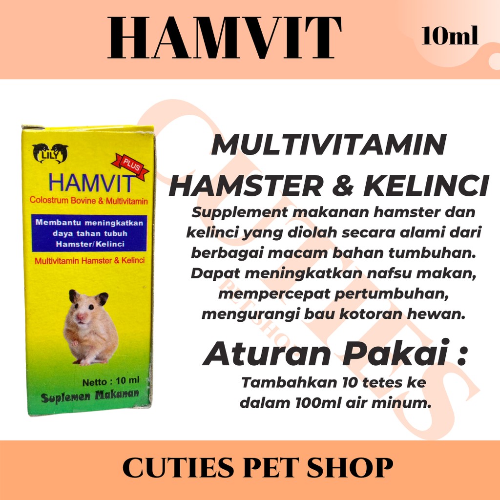 VITPETS HAMVIT HAMSTER / VITAMIN HAMSTER / PERTUMBUHAN HEWAN Shopee Indonesia