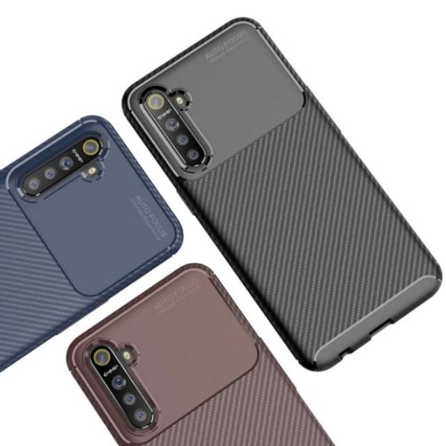 Original Case Realme XT Rugged Armor Silicone Carbon Soft Casing 2020