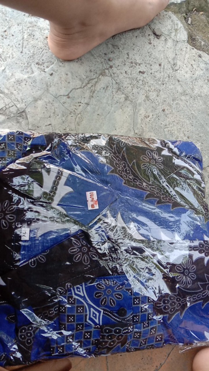 Batik Pria Dewasa Lengan Panjang Warna Navy_model B07 /  Batik Pekalongan