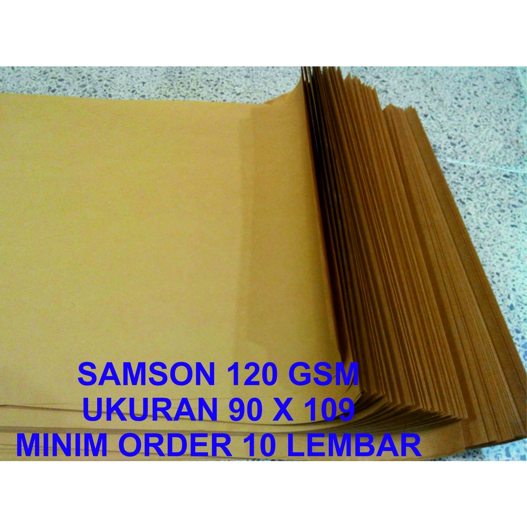 

KERTAS SAMSON KRAFT LINER 120 GSM / KERTAS PLANO / KERTAS KADO / KERTAS PACKING