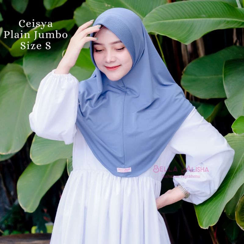 Jilbab Bergo Ceisya Plain Sport Size S Spandek Jersey Premium Daily Pet