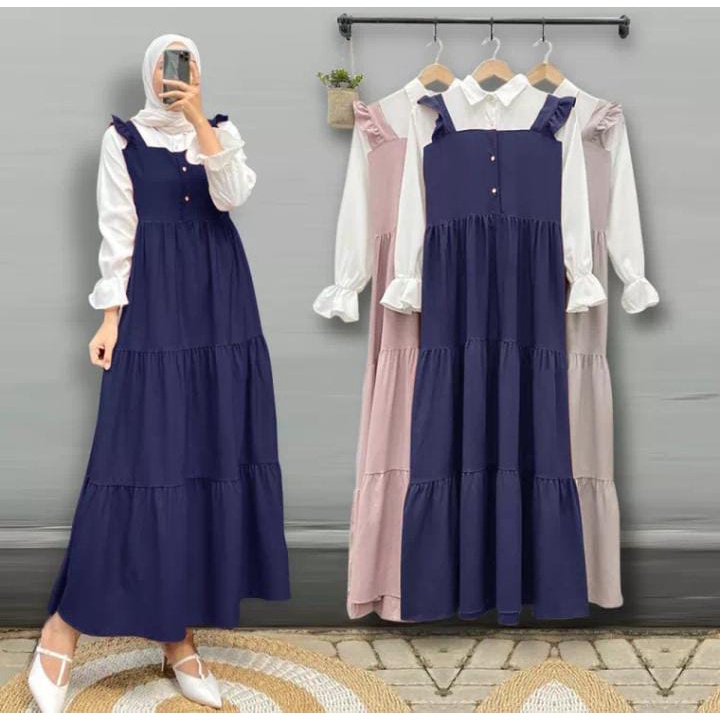 Gamis Jolly / Gamis Remaja Korean Style / Pakaian Muslim Wanita / Dress Jolly Terlaris 2023