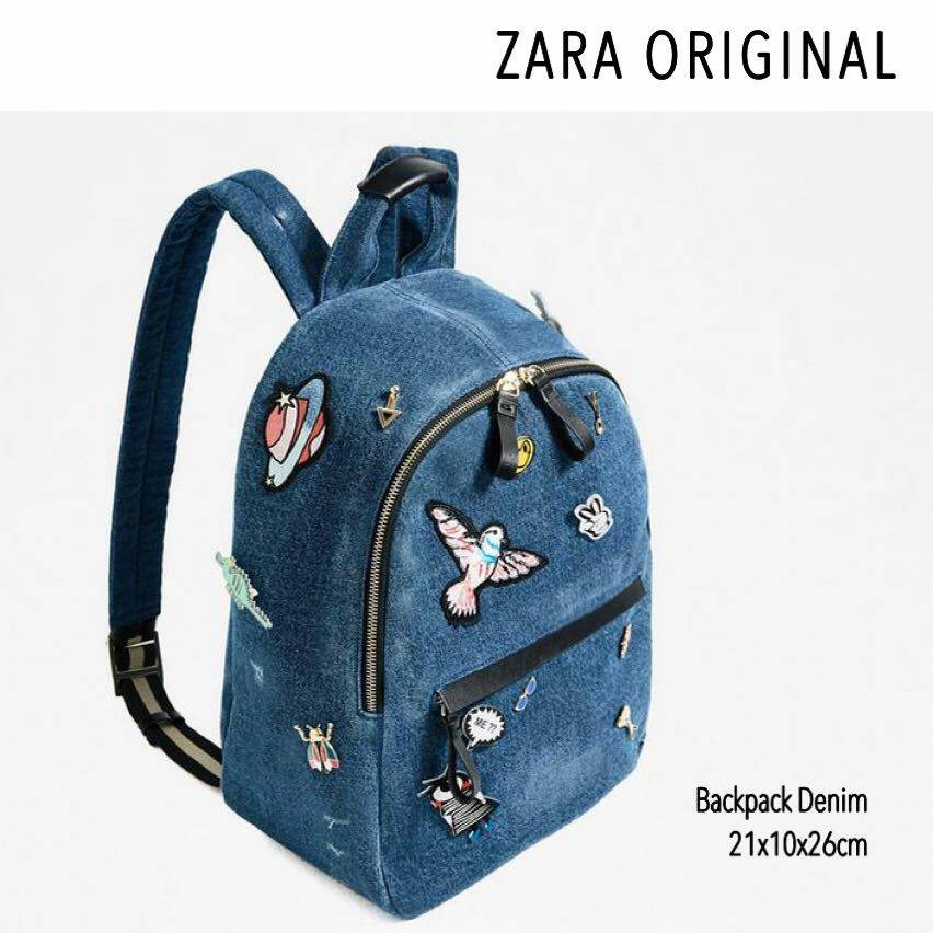TAS ZARA BACKPACK DENIM ORIGINAL
