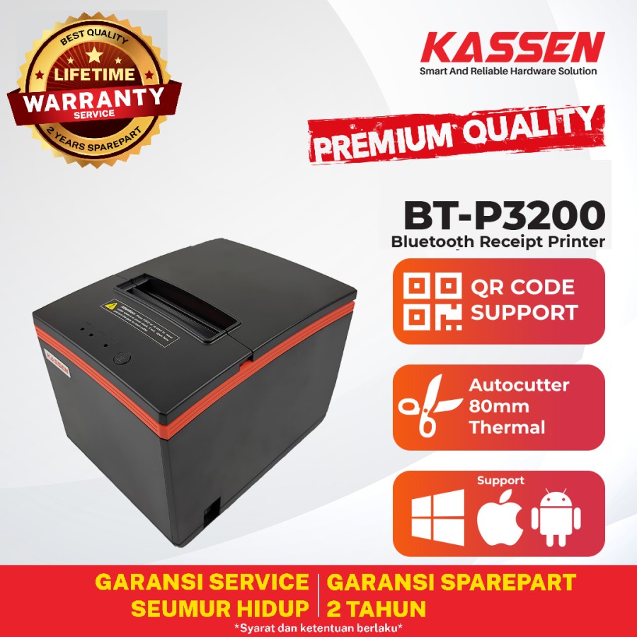 Kassen BT-P3200 BT Printer Thermal Kasir / Thermal POS Bluetooth