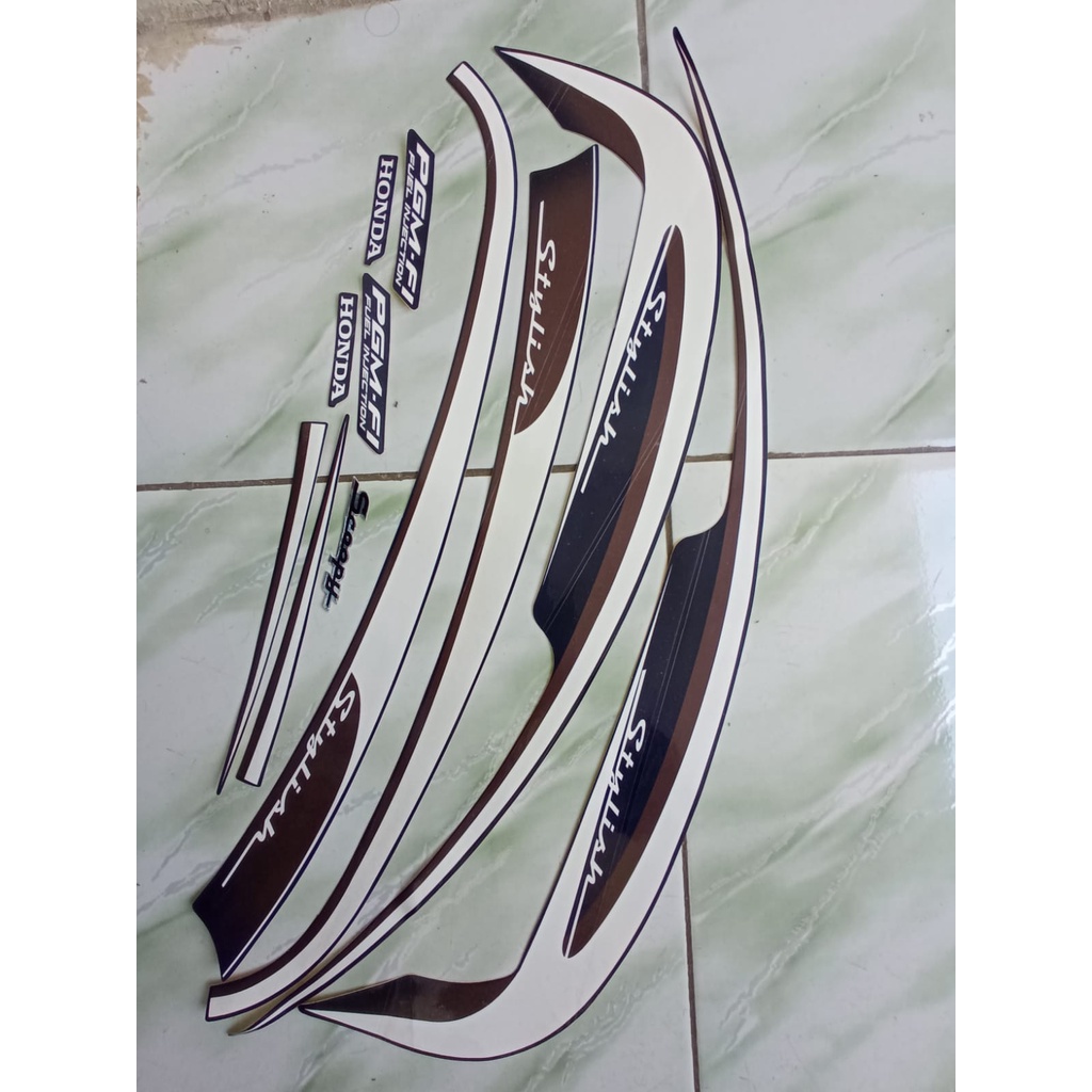 stiker striping honda scoopy stylish 2013 biru dongker
