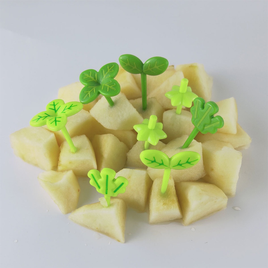 [DEASHOP] GARPU BUAH MODEL DAUN / DESSERT FORK / GARPU ANAK / HIASAN BEKAL MAKAN ANAK / TUSUKAN BENTO BUAH ANAK / CHILDREN FRUIT FORK DECORATION DESSERT TOOTHPICKS