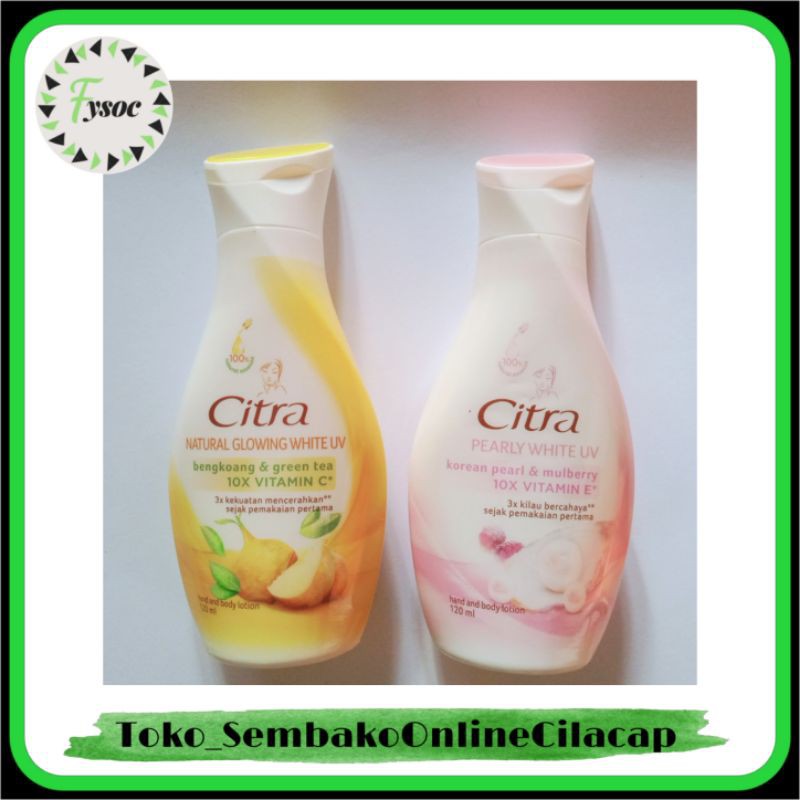 [175gr] CITRA 120ML HAND &amp; BODY LOTION KOSMETIK PERAWATAN TUBUH