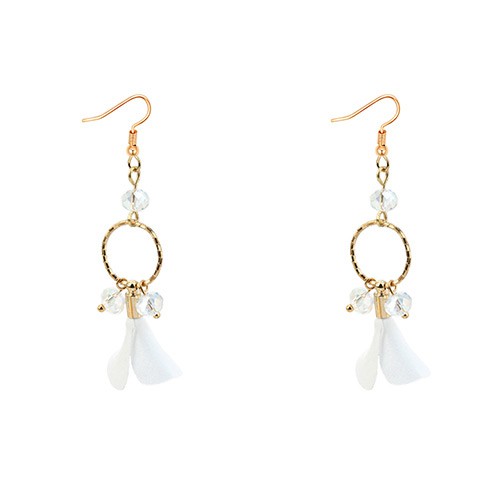 LRC Anting Gantung Elegant Petal Shape Decorated Y5851X