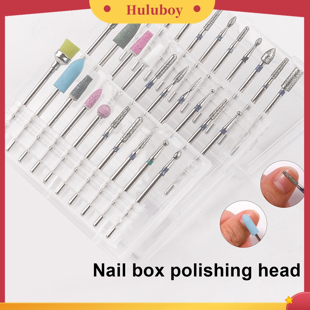 Huluboy Huluboy♡ 10pcs / Set Mata Bor Poles Kuku Bahan Tungsten Steel Tahan Lama Untuk Manicure Wanita