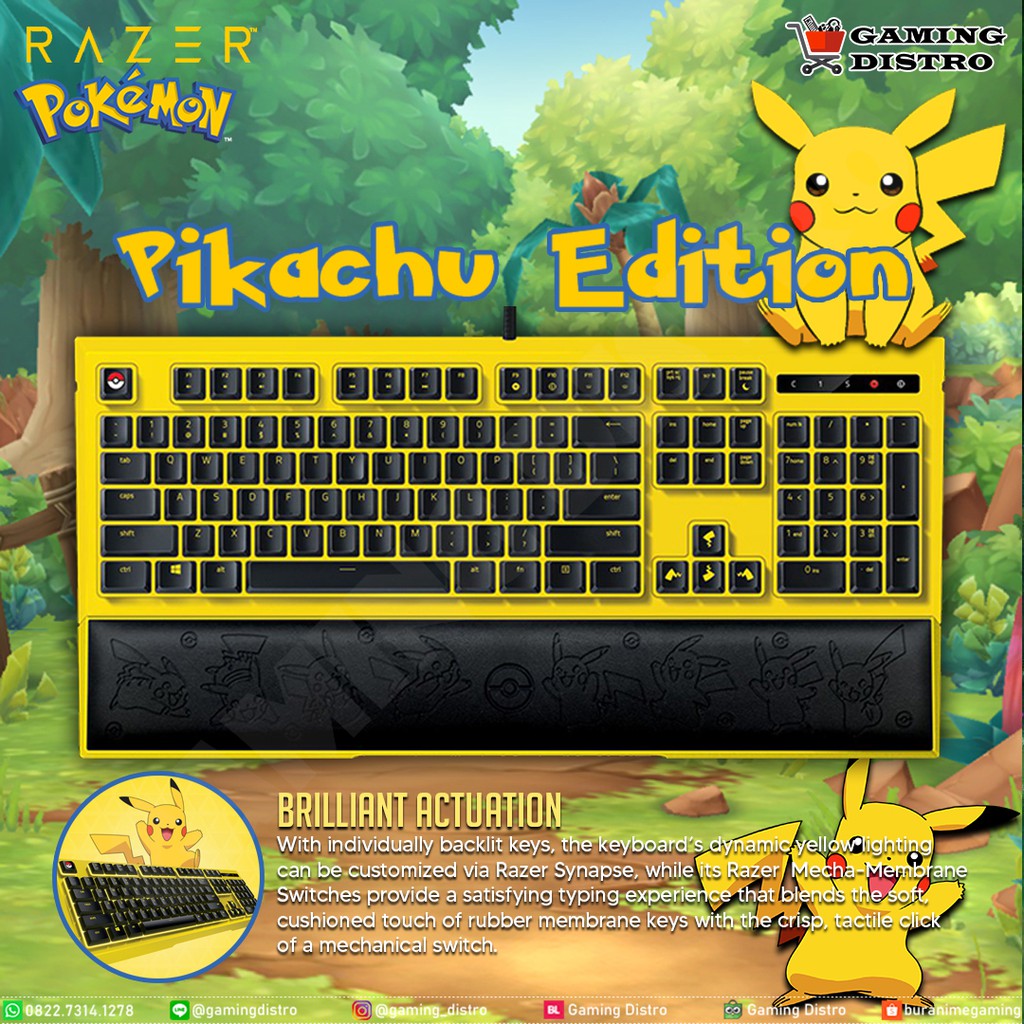 Razer Ornata Pikachu Edition Gaming Keyboard - Razer Ornata Pokemon