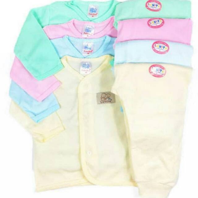 baju bayi setelan panjang  luvita isi 6 set