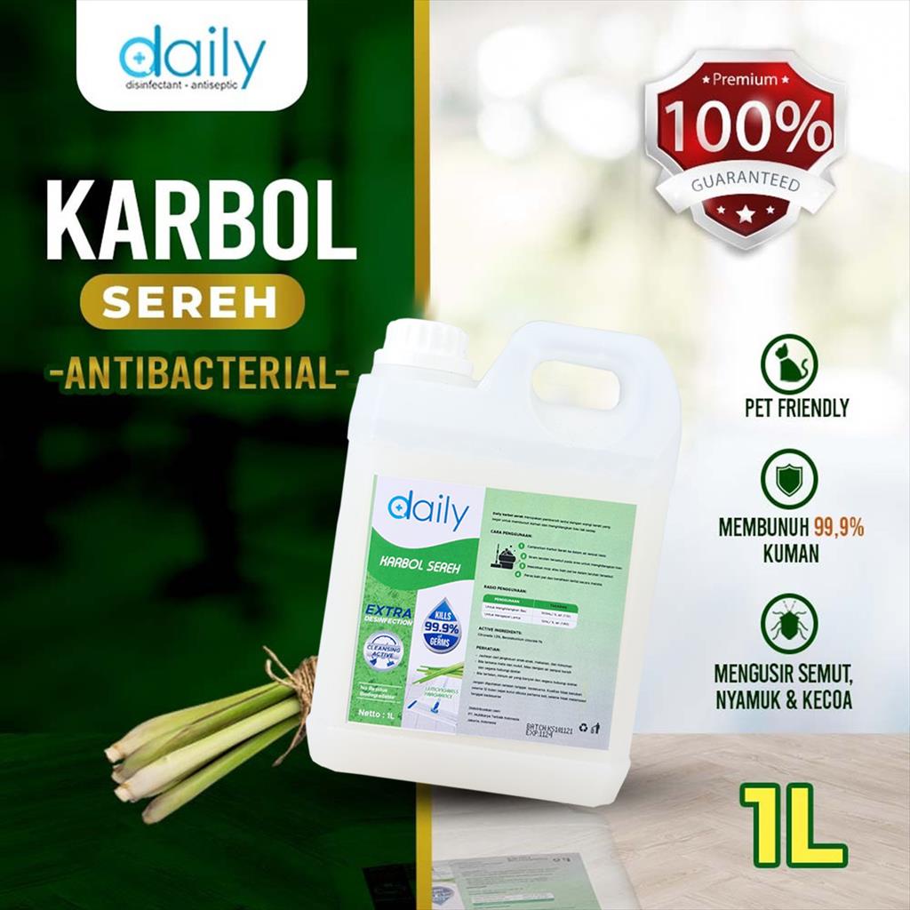 DAILY KARBOL SEREH 1 LITER KONSENTRAT PEMBERSIH LANTAI