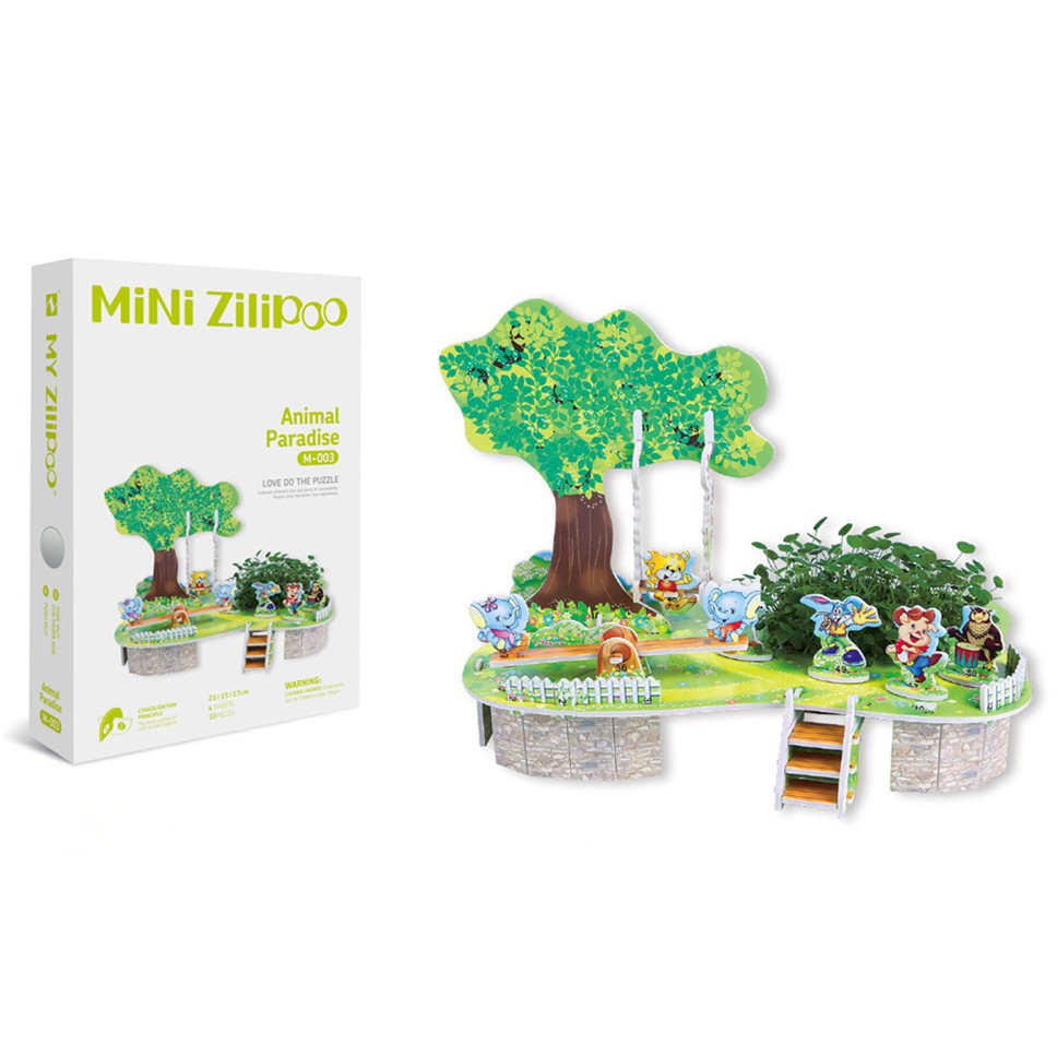 Puzzle Miniatur | ANIMAL PARADISE | 3d Puzzle Mini Zilipoo M-003