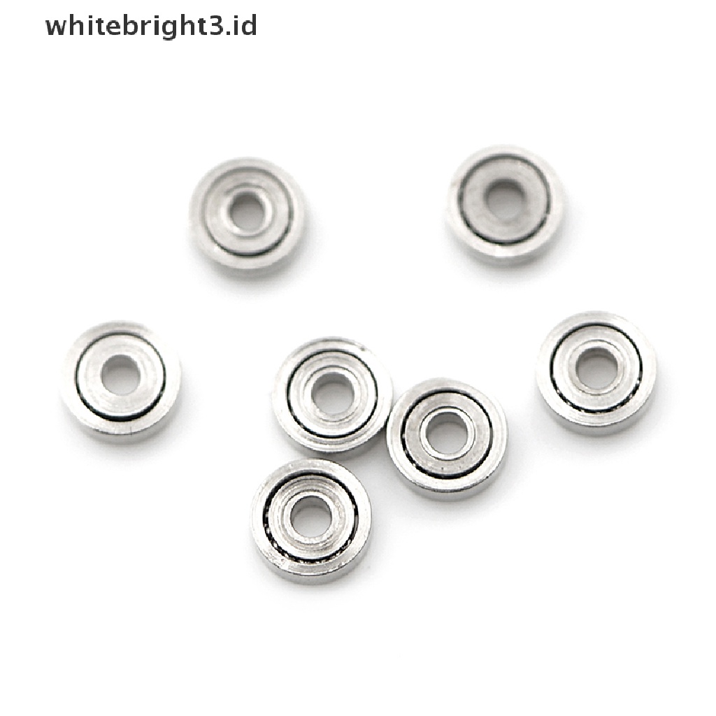 (whitebright3.id) 10pcs 681ZZ Miniatur Bola Bearing Metal 1x3 X 1mm