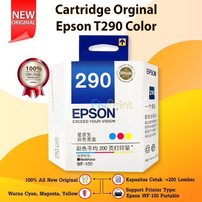 Cartridge Tinta Epson 289 T289 Black Printer Workforce WF100 WF-100